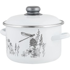 Кастрюля APPETITE 1RD221M FLORA-2 эмал цил 5,5л