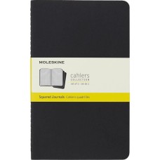 MOLESKINE Блокнот Cahier Journal, 80стр, в клеточку, черный [qp317]