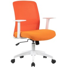 Кресло компьютерное CACTUS Кресло CS-WMC333-OR, сетка/ткань, до 100кг, фиксированные подлокотники, оранжевый