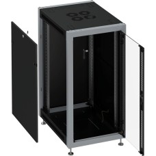 SYSMATRIX Шкаф серверный (SL 6822.912) напольный 22U 600x800мм пер.дв.стекл задн.дв.перфор. 800кг черный 650мм 59кг 1100мм IP20 металл