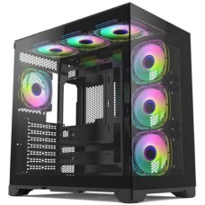 Корпус для ПК FORZA Корпус для ПК FZ-G42A Seaview TG ATX Case, black, w/o psu, Tempered glass front panel, 1x3,5