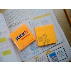 STICK`N Блок самоклеящийся бумажный 21164 76x76мм 100лист. 70г/м2 неон оранжевый