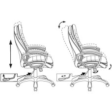 БЮРОКРАТ Кресло руководителя T-9950LT коричневый Boroko-37 экокожа крестов. пластик