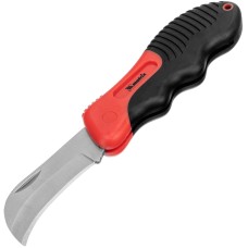 MATRIX Нож электрика, складной, изогнутое лезвие, эргономичная двухкомпонентная рукоятка 78986