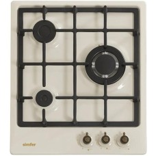 SIMFER Газовая варочная панель H45V35O527, 3 конфорки, эмалированная сталь, бежевый