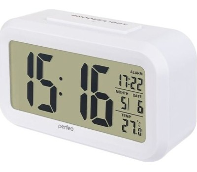 Часы PERFEO (PF_A4848) SNUZ - PF-S2166 белый