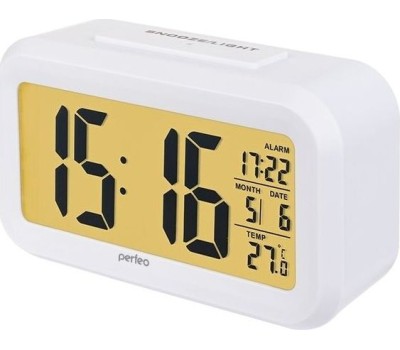 Часы PERFEO (PF_A4848) SNUZ - PF-S2166 белый