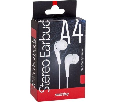 Наушники SMARTBUY (SBE-012K) A4 белый (коробка)