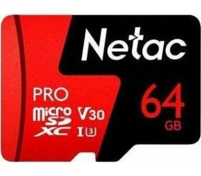 Карта памяти NETAC 64Gb MicroSD P500 Extreme Pro + SD adapter (NT02P500PRO-064G-R)