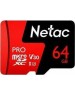 Карта памяти NETAC 64Gb MicroSD P500 Extreme Pro + SD adapter (NT02P500PRO-064G-R)