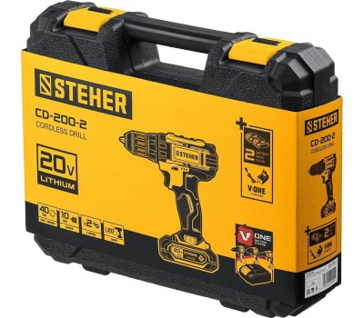 Дрель STEHER CD-200 20В в коробке, дрель-шуруповерт (Без АКБ)