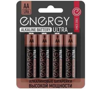 Батарейка алкалиновая ENERGY Ultra LR6/4B (АА) (104405)