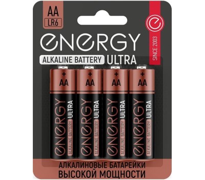 Батарейка алкалиновая ENERGY Ultra LR6/4B (АА) (104405)
