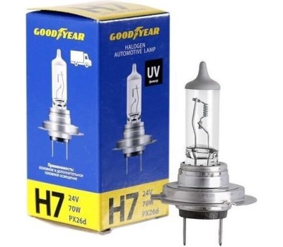 Лампа галогенная GOODYEAR GY017240 лампа галогенная автомобильная Н7 24V 70W PX26d