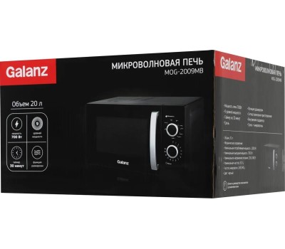 Микроволновая печь GALANZ MOG-2009MB 20л. черный