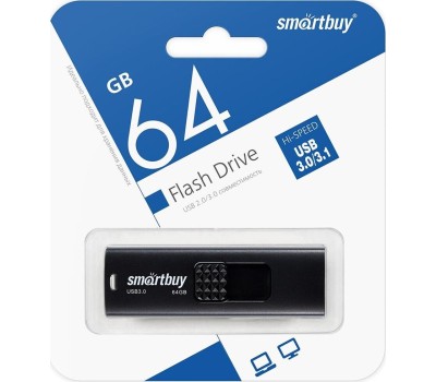 USB-флэш SMARTBUY (SB064GB3FSK) UFD 3.0/3.1 064GB Fashion Black черный