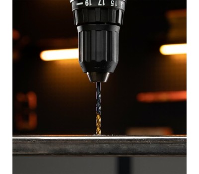 Набор сверл DENZEL Набор сверл по металлу, 1,5-6,5 мм, HSS-Tin, Golden Tip, 13 шт 72318