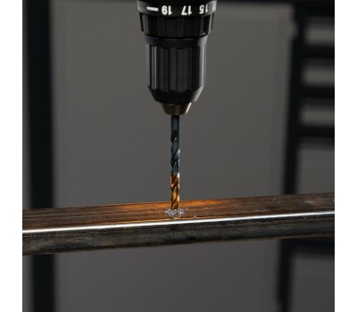 Набор сверл DENZEL Набор сверл по металлу, 1,5-6,5 мм, HSS-Tin, Golden Tip, 13 шт 72318