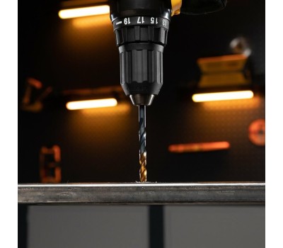 Набор сверл DENZEL Набор сверл по металлу, 1,5-6,5 мм, HSS-Tin, Golden Tip, 13 шт 72318