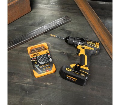 Набор сверл DENZEL Набор сверл по металлу, 1,5-6,5 мм, HSS-Tin, Golden Tip, 13 шт 72318