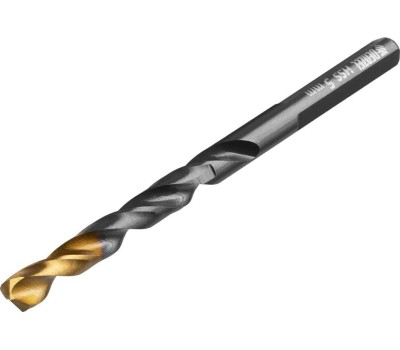 Набор сверл DENZEL Набор сверл по металлу, 1,5-6,5 мм, HSS-Tin, Golden Tip, 13 шт 72318