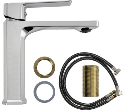 Смеситель для раковины FABIA 9734 Смеситель для раковины, квадратный корпус, цвет ХРОМ.