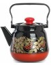 Чайник СИБИРСКИЕ ТОВАРЫ С2716.38 ,С2716.8 эмал 3,5л с рис Красно-Черный