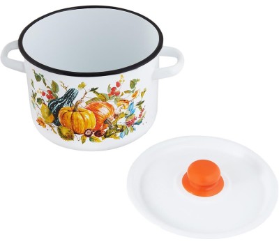 Кастрюля СТАЛЬЭМАЛЬ 1с16с/1 Помидорки эмал 2,9л черная