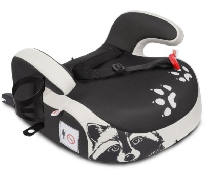 Детское автомобильное кресло SIGER KRES3996 Бустер Fix Lux гр.III, енот серый, бежевый