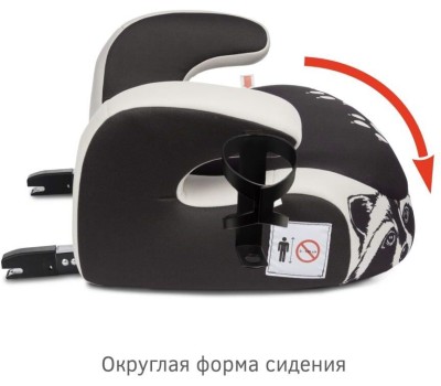 Детское автомобильное кресло SIGER KRES3996 Бустер Fix Lux гр.III, енот серый, бежевый