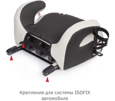 Детское автомобильное кресло SIGER KRES3996 Бустер Fix Lux гр.III, енот серый, бежевый