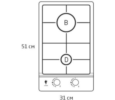 Варочная панель газовая LEONORD LEG-30201B