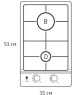 Варочная панель газовая LEONORD LEG-30201B