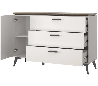 Корпусная мебель АНРЭКС VINATI Тумба 1D3S Цвет ПЕРСИДСКИЙ ЖЕМЧУГ/АМАРОК (3 уп.)