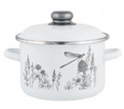 Кастрюля APPETITE 1RD221M FLORA-2 эмал цил 5,5л