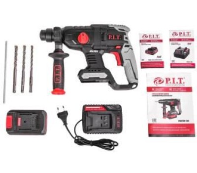 Перфоратор аккумуляторный P.I.T. Перфоратор SDS-Plus аккум. бесщеточный PBH20H-22A/1 (20В, 2.0Дж, 2реж, Ø22мм, 1акб, ЗУ, кейс)