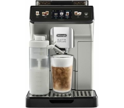 DELONGHI Кофемашина автоматическая Eletta Explore ECAM450.65.S, 19Бар, с автоматическим капучинатором, серебристый