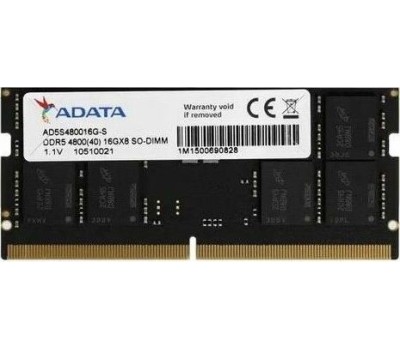 Оперативная память ADATA Модуль памяти SODIMM 16GB DDR5-4800 AD5S480016G-S