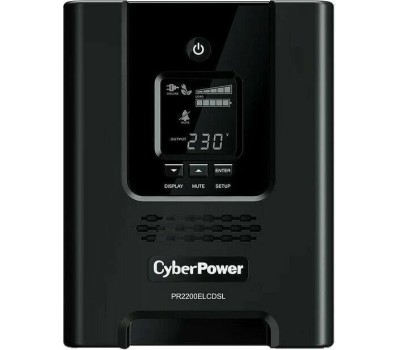 ИБП CYBERPOWER ИБП PR2200ELCDSL {Line-Interactive, Tower, 2200VA/1980W USB/RS-232/EPO/SNMPslot (8 С13, 1 C19) 12В/9 Ач х 4}
