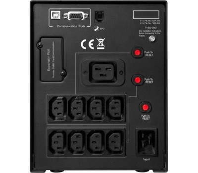 ИБП CYBERPOWER ИБП PR2200ELCDSL {Line-Interactive, Tower, 2200VA/1980W USB/RS-232/EPO/SNMPslot (8 С13, 1 C19) 12В/9 Ач х 4}