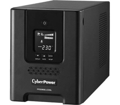 ИБП CYBERPOWER ИБП PR2200ELCDSL {Line-Interactive, Tower, 2200VA/1980W USB/RS-232/EPO/SNMPslot (8 С13, 1 C19) 12В/9 Ач х 4}