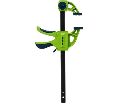 Струбцина СИБРТЕХ Струбцина F-образная, быстрозажимная, 200 х 70 х 420 мм, пластиковый корпус, фиксатор, двухкомпонентная рукоятка 20564