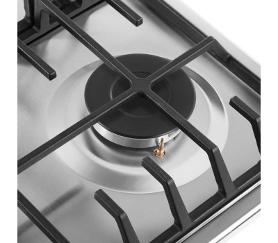 Варочная панель газовая MAUNFELD Газовая варочная панель EGHS.64.6CS/G, 4 конфорки, нержавеющая сталь, серебристый