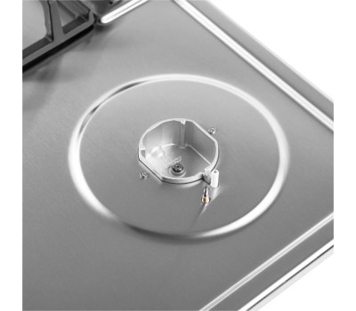 Варочная панель газовая MAUNFELD Газовая варочная панель EGHS.64.6CS/G, 4 конфорки, нержавеющая сталь, серебристый