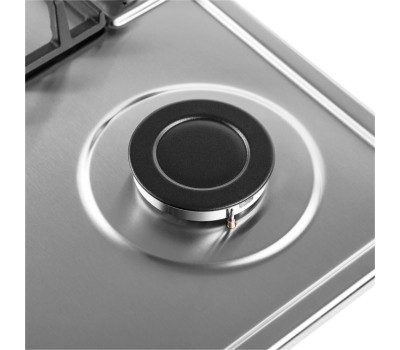 Варочная панель газовая MAUNFELD Газовая варочная панель EGHS.64.6CS/G, 4 конфорки, нержавеющая сталь, серебристый