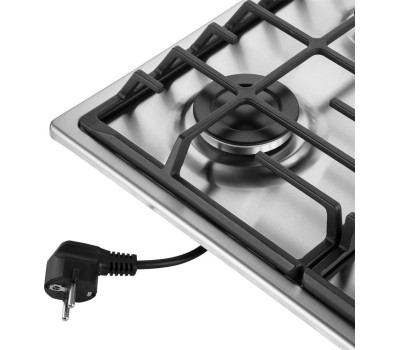 Варочная панель газовая MAUNFELD Газовая варочная панель EGHS.64.6CS/G, 4 конфорки, нержавеющая сталь, серебристый