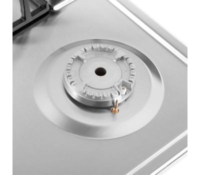 Варочная панель газовая MAUNFELD Газовая варочная панель EGHS.64.6CS/G, 4 конфорки, нержавеющая сталь, серебристый