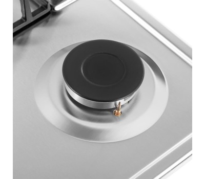 Варочная панель газовая MAUNFELD Газовая варочная панель EGHS.64.6CS/G, 4 конфорки, нержавеющая сталь, серебристый