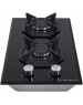 Варочная панель газовая MAUNFELD Газовая варочная панель EGHG.32.2CB/G, 2 конфорки, закаленное стекло, черный