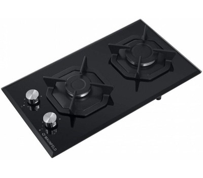 Варочная панель газовая MAUNFELD Газовая варочная панель EGHG.32.2CB/G, 2 конфорки, закаленное стекло, черный